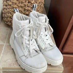 Used Dr. Marten white combat boots